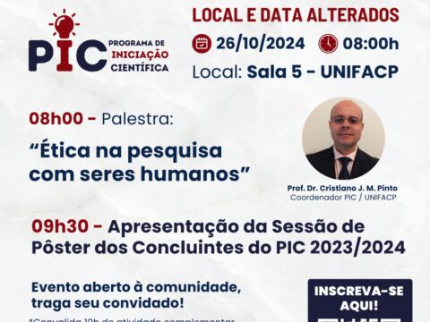 II Jornada de Iniciação Científica: Alteração de Data e Local